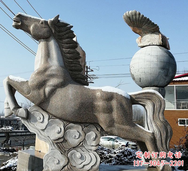开封石雕祥云奔马