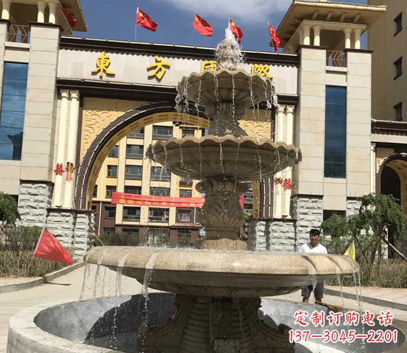 开封石雕小区大型喷泉雕塑