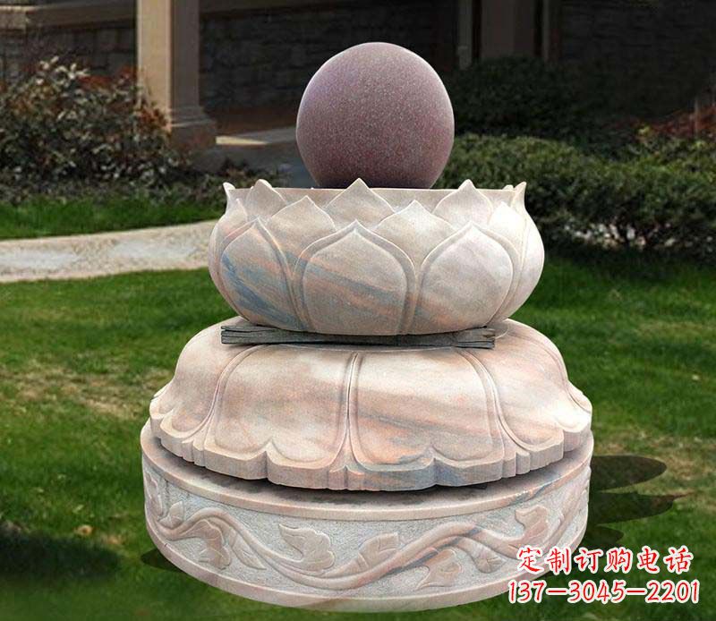 开封石雕小区风水球雕塑