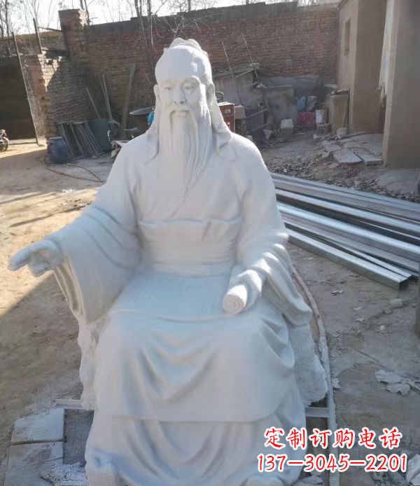 开封石雕校园孔子人物雕塑