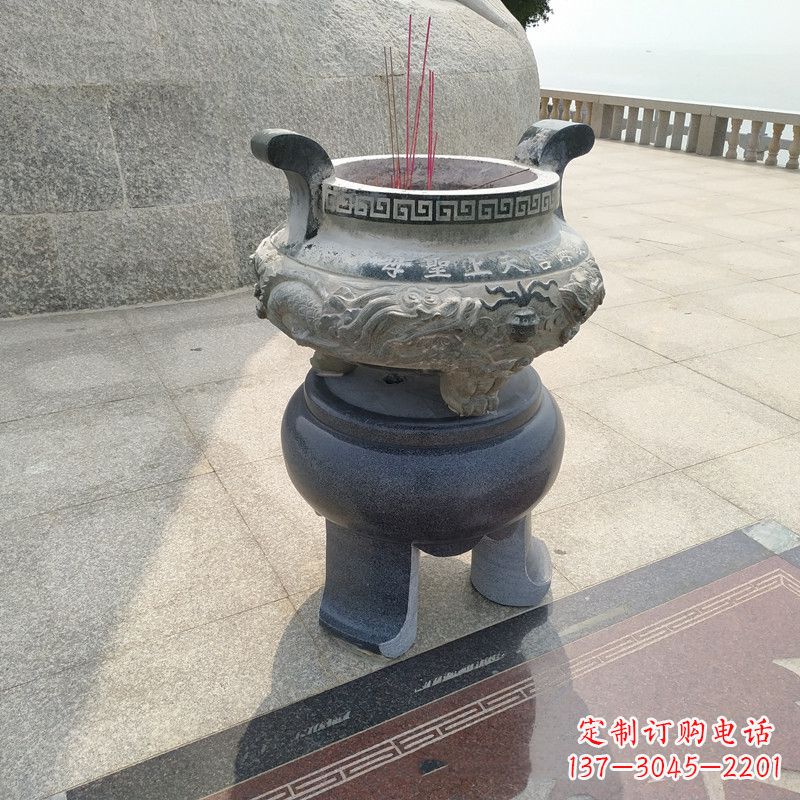 开封石雕圆香炉
