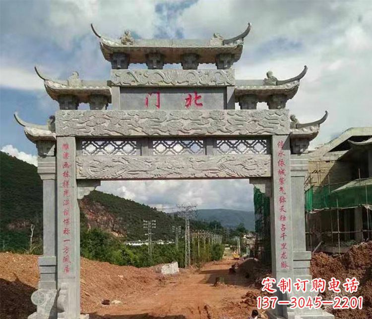 开封石牌坊单门牌坊石雕