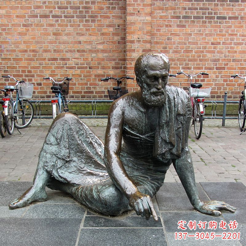 开封世界名人古希腊著名物理学家阿基米德铜雕塑像广场人物雕塑