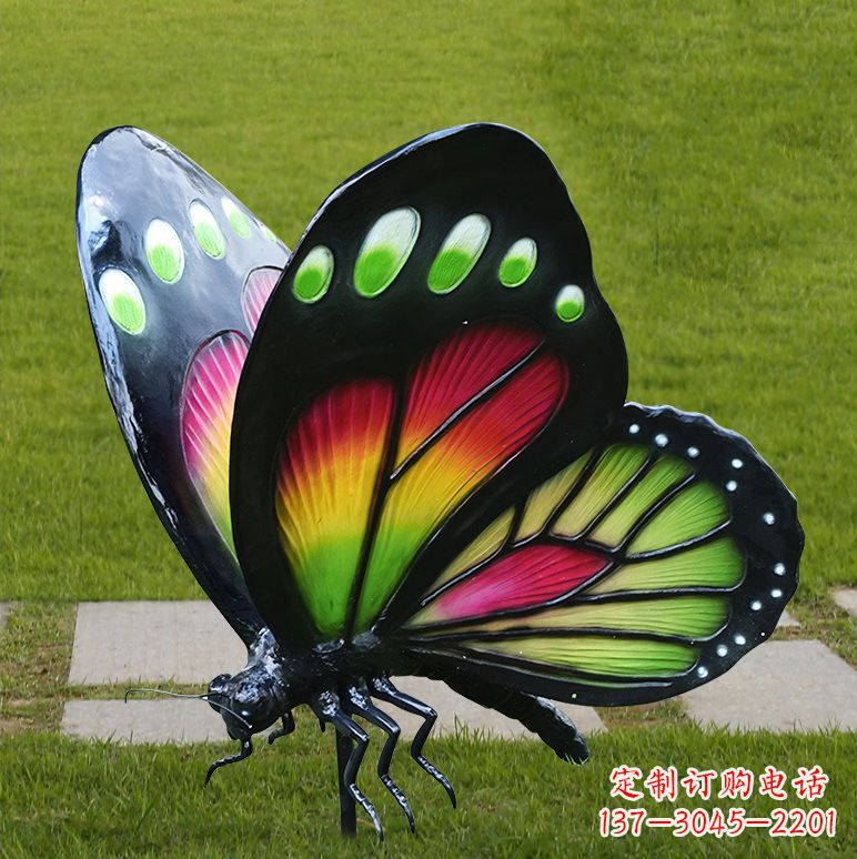 开封树脂仿真蝴蝶草坪动物昆虫雕塑