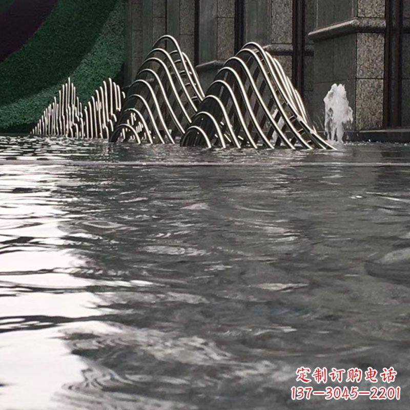 开封水池水景假山不锈钢