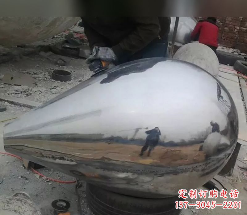 开封水滴不锈钢商场雕塑