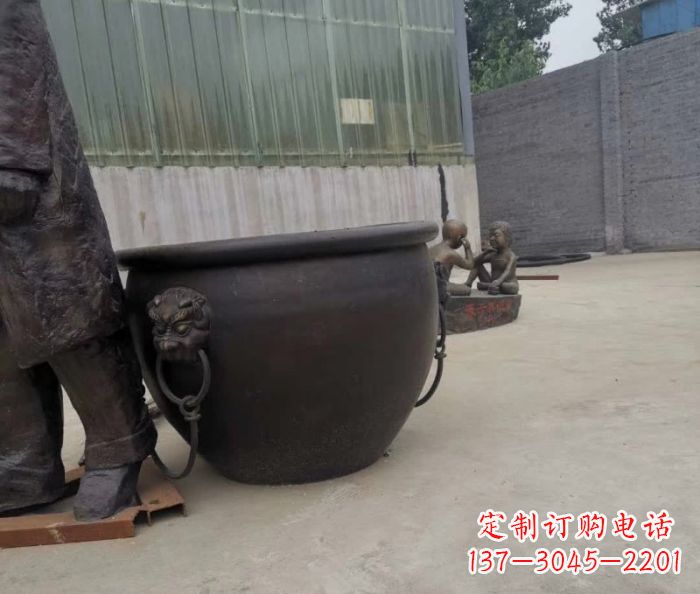 开封水缸铜雕塑 (2)