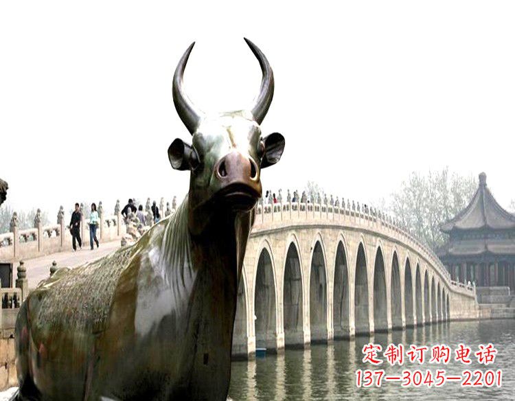 开封水牛铜雕景观