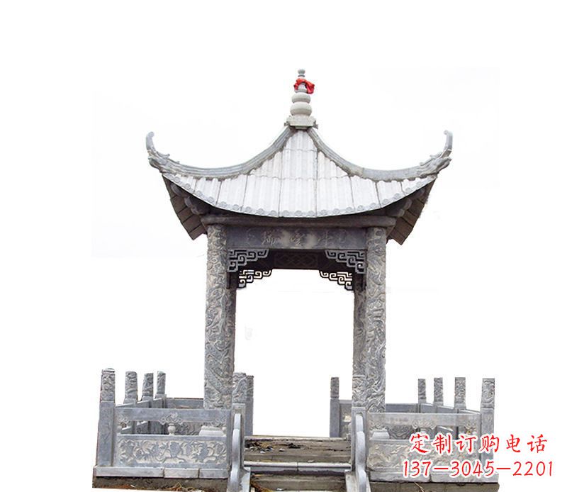 开封四角仿古石凉亭石雕