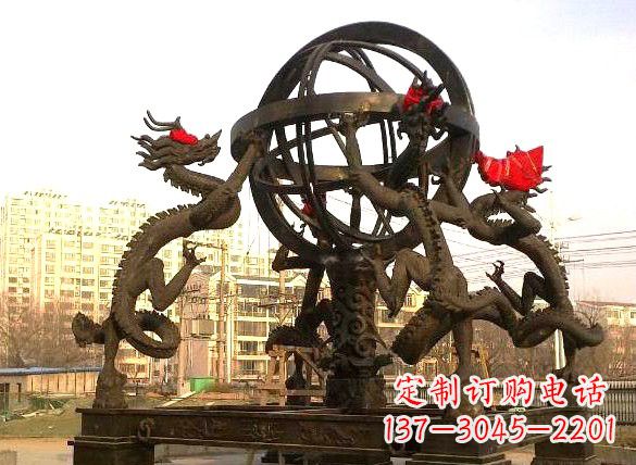 开封四龙戏珠城市景观铜雕
