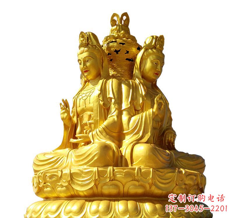开封四面观音菩萨铜像