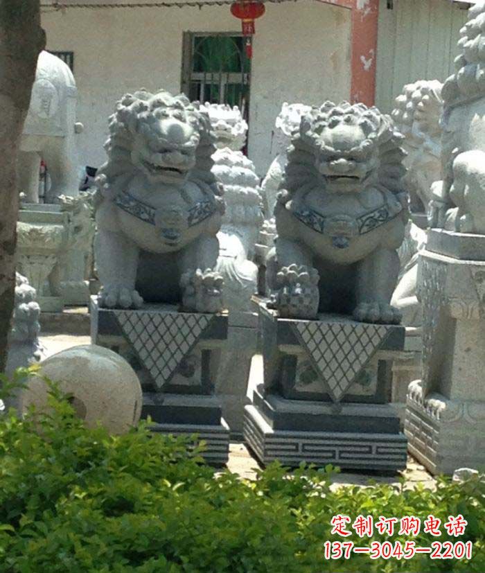 开封寺庙景观仿古石狮子