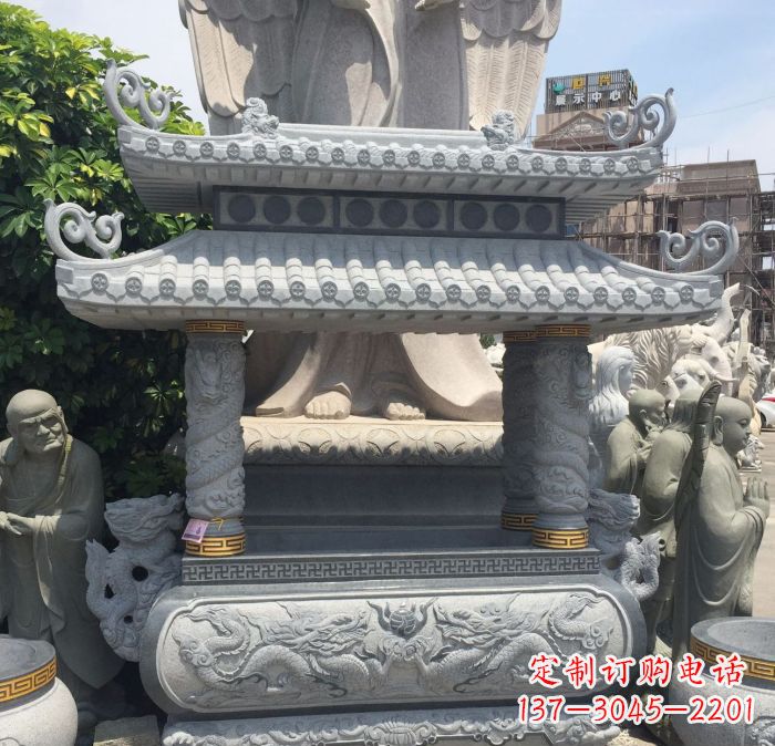 开封寺庙景观仿古香炉石雕 (2)