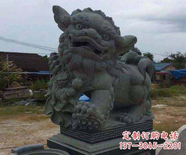开封寺庙景观南方狮子石雕