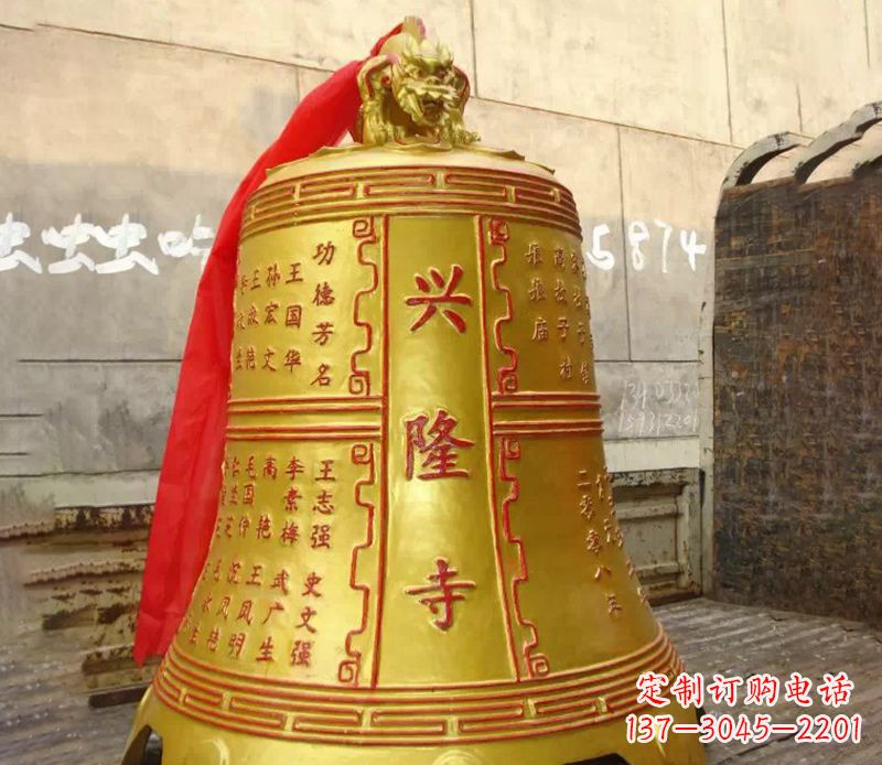 开封寺庙景观铜钟雕塑