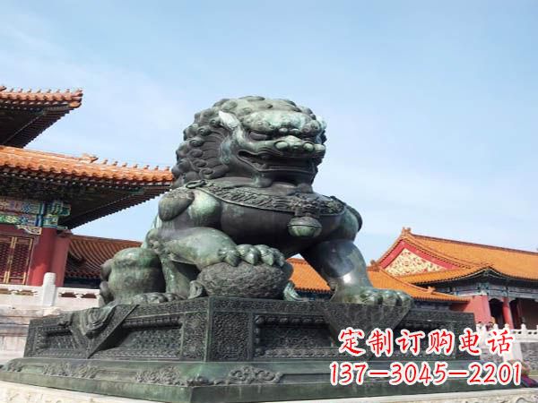 开封寺庙青铜狮子