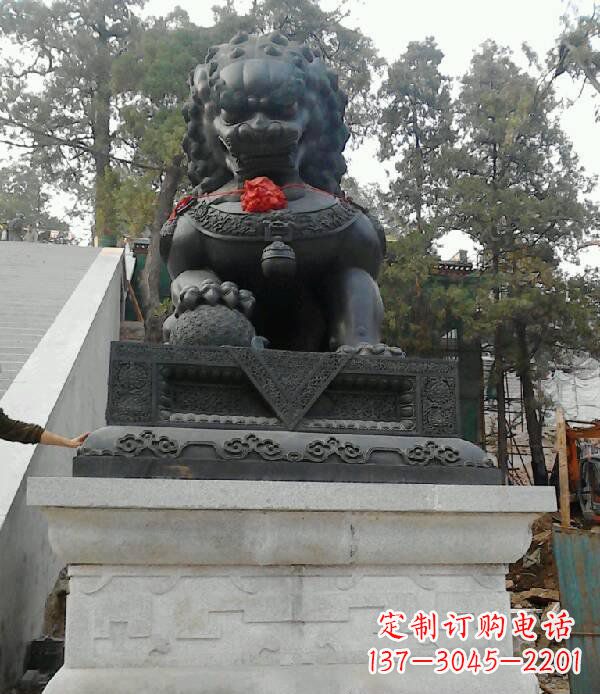 开封寺庙狮子铜狮子雕塑