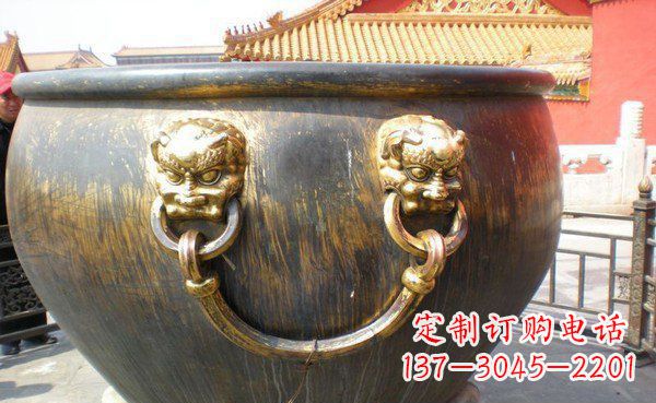 开封寺庙水缸铜雕 (3)