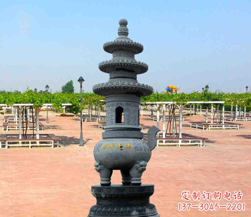 开封寺庙塔铜雕香炉
