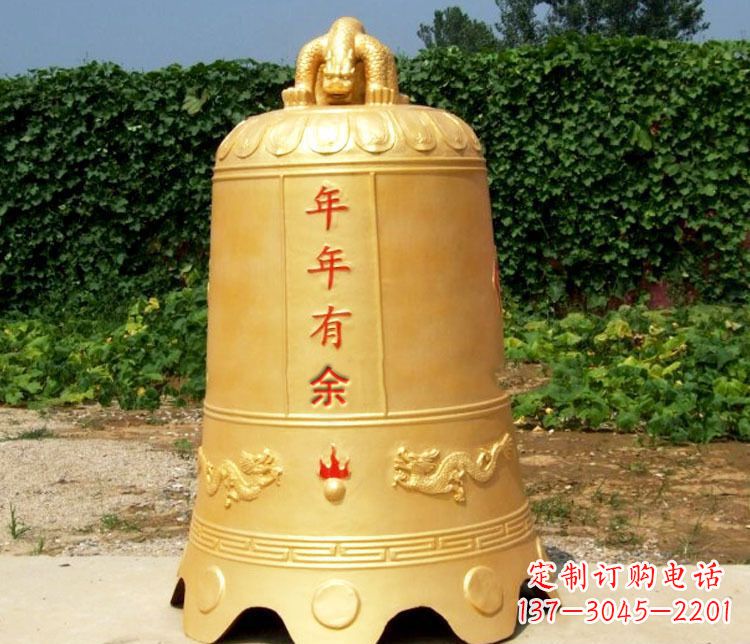 开封寺庙铜钟雕塑 (2)