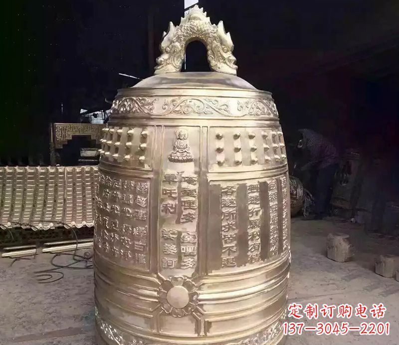 开封寺庙铜钟雕塑 (3)