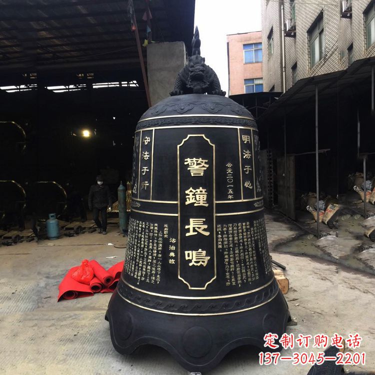 开封寺庙铜钟雕塑