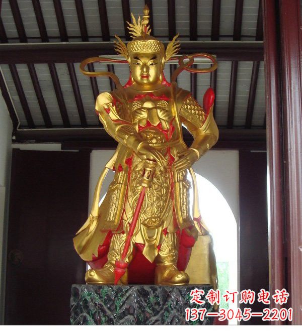 开封寺庙韦陀菩萨铜雕