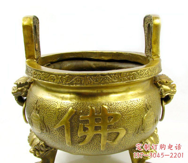 开封寺庙香炉铜雕 (6)