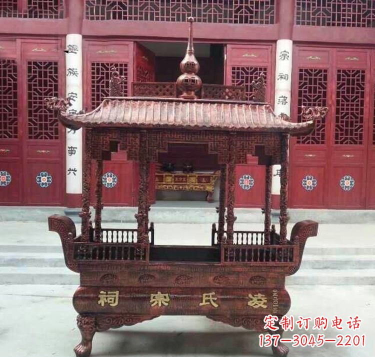 开封寺庙香炉铜雕