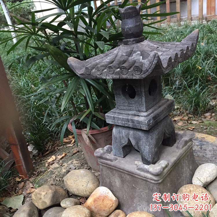 开封寺庙园林青石做旧仿古石灯
