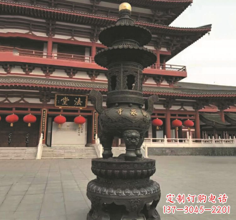 开封寺庙香炉铜雕222