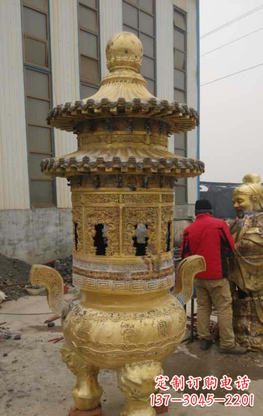 开封寺庙香炉铜雕塑