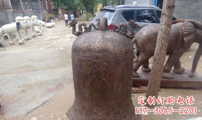 开封寺庙铸铜钟铜雕 (3)