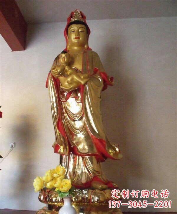 开封送子观音铜雕 (2)