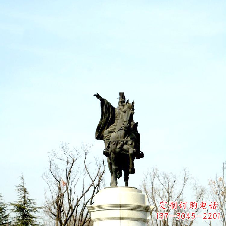 开封隋文帝杨坚铜雕塑像