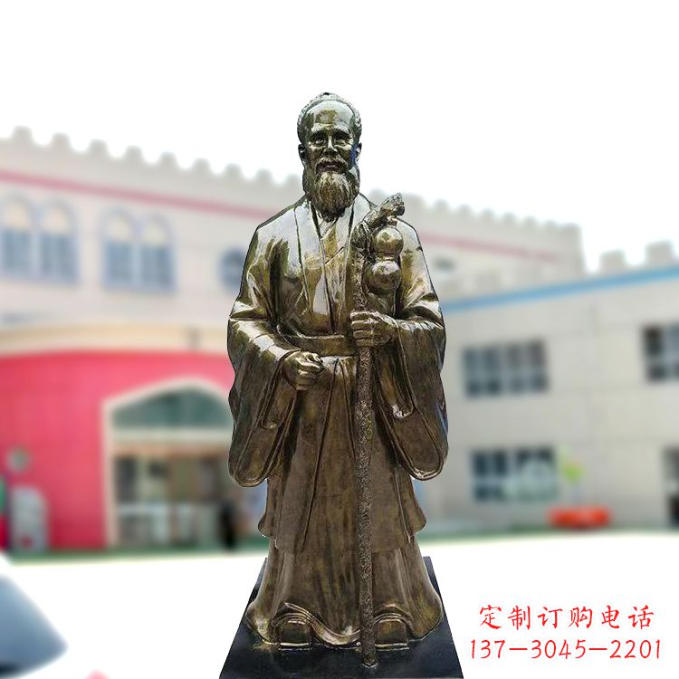 开封孙思邈仿铜玻璃钢雕塑-医院著名医学人物雕像