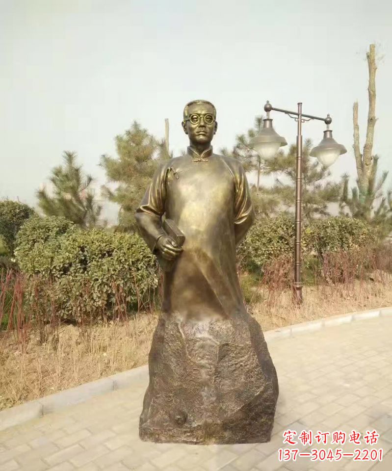开封陶行知人物铜雕1