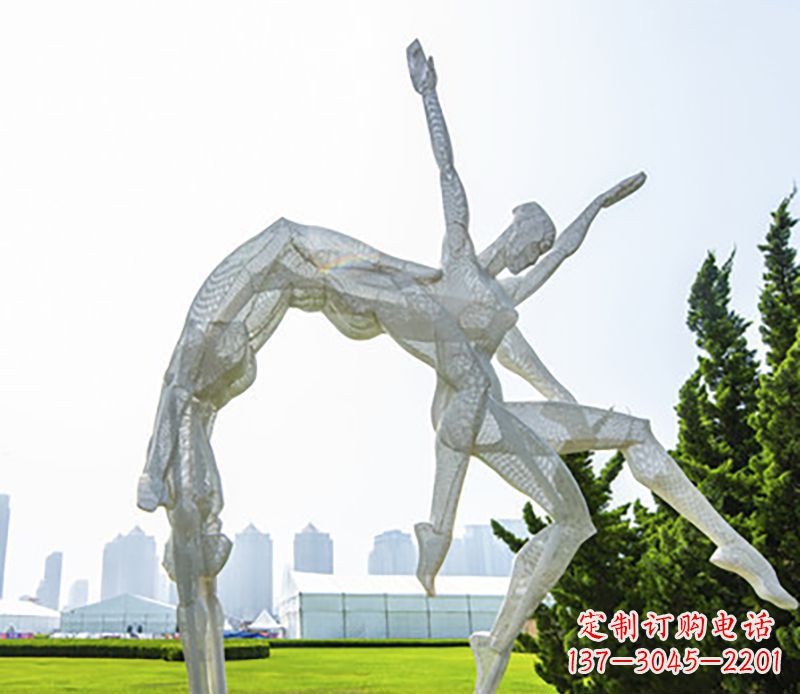 开封体操运动员不锈钢雕塑