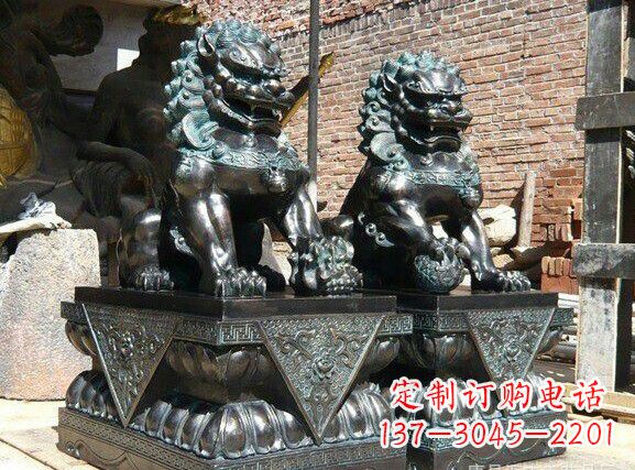 开封天安门狮子铜雕塑