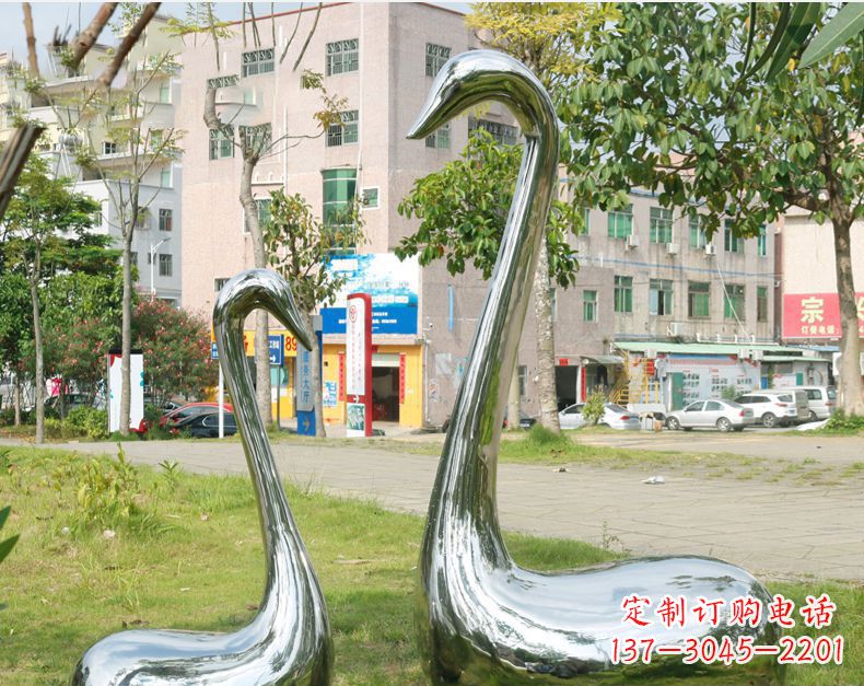 开封天鹅抽象不锈钢雕塑112