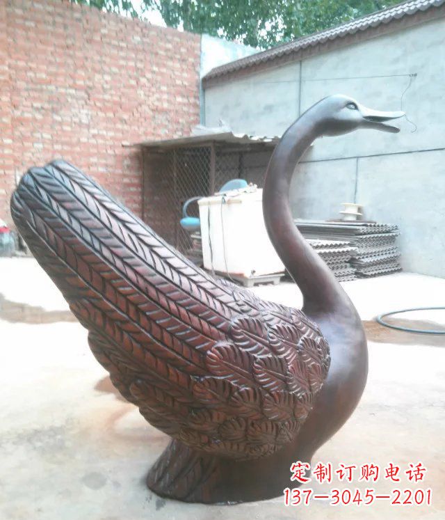 开封天鹅公园天王动物铜雕