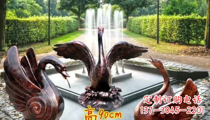 开封天鹅喷泉铜雕塑