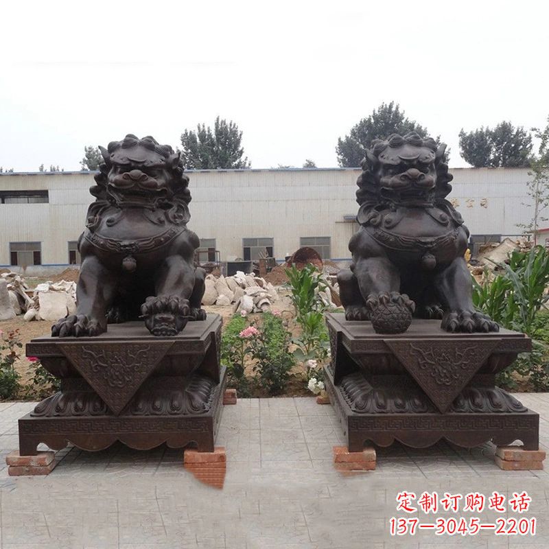 开封铜雕北京狮子