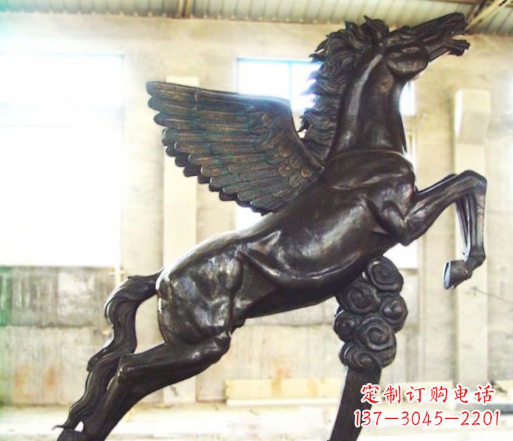 开封铜雕奔跑飞马雕塑
