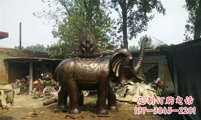 开封铜雕大象平安吉祥公园动物雕塑