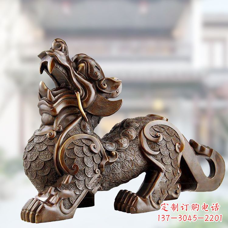 开封铜雕仿古辟邪貔貅