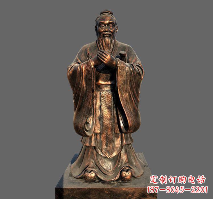 开封铜雕古代名人孔子