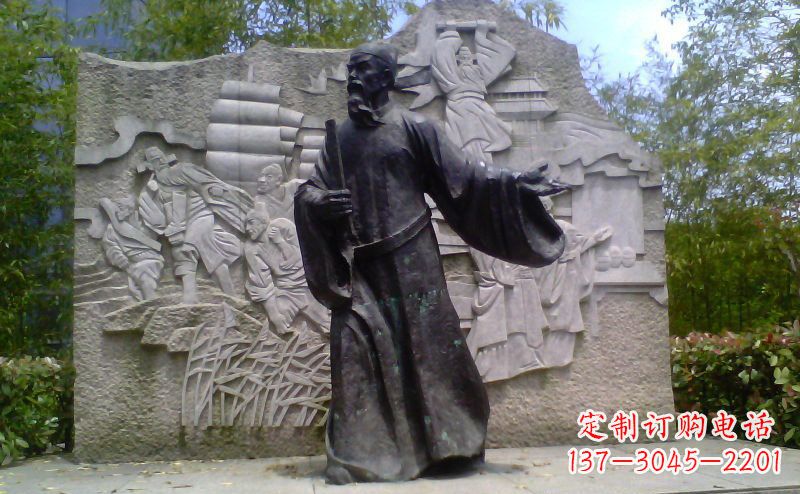 开封铜雕古代名人雕塑
