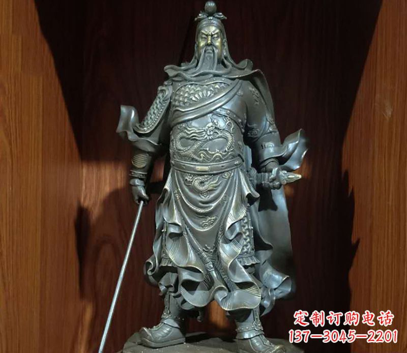 开封铜雕关公人物雕塑