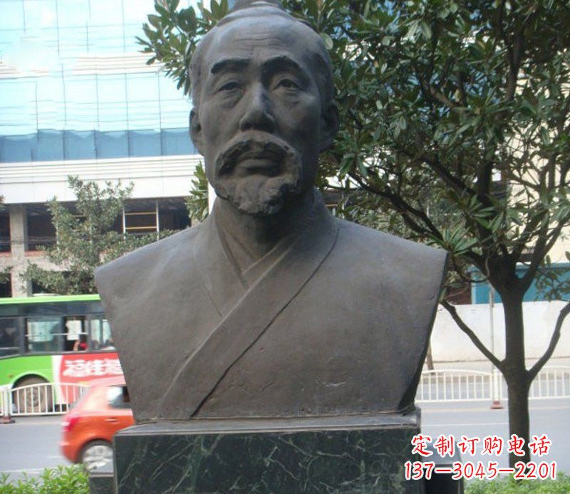 开封铜雕管仲名人雕塑肖像
